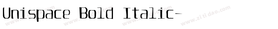 Unispace Bold Italic字体转换